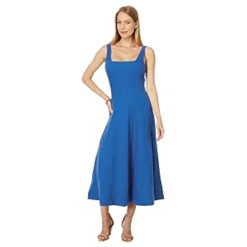 New Lilly Pulitzer Calina Linen Maxi Dress Barton Blue Size 4